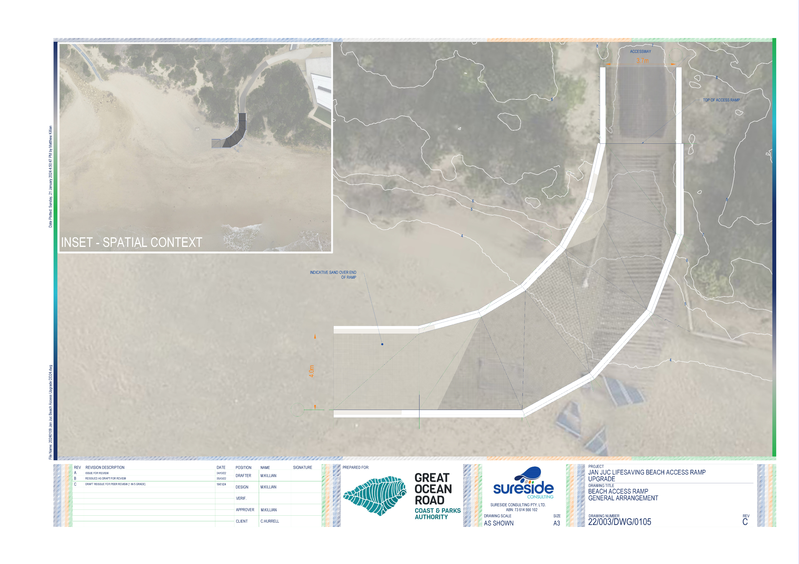 Jan Juc SLSC beach access ramp
